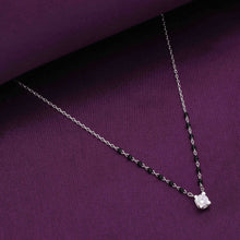  Sterling Silver Solitaire Mangalsutra Necklace