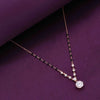 Chic Solitaire Silver Mangalsutra Necklace