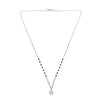 Chic Solitaire Silver Mangalsutra Necklace