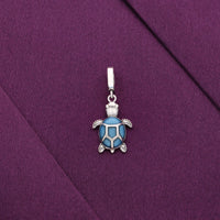 Turtle Tranquility Silver Charm Pendant