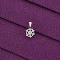Sterling Silver Zircon Snowflake Pendant