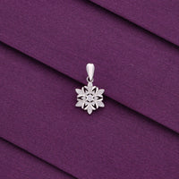 Zircon Studded Snowflake Pendant