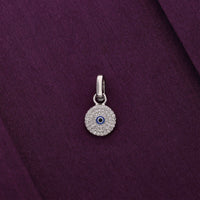 Sterling Silver Zircon Studded Evil Eye Pendant