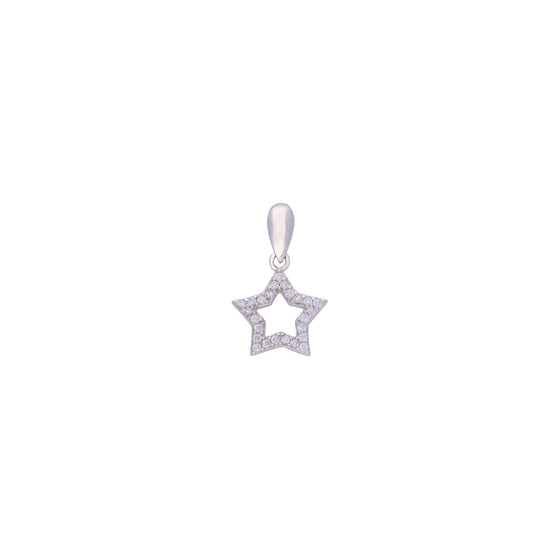 Stunning Star Zircon Cut Silver Pendant