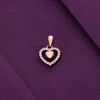 TRENDY ROSE GOLD HEART-SHAPED SILVER CHARM PENDANT