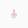 TRENDY ROSE GOLD HEART-SHAPED SILVER CHARM PENDANT