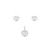 Sterling Heart Pendant With Earrings Set