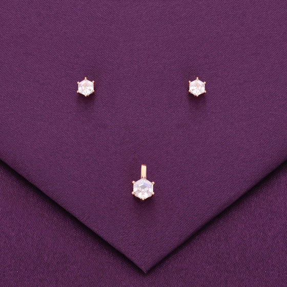 Minimal Solitaire Pendant Set