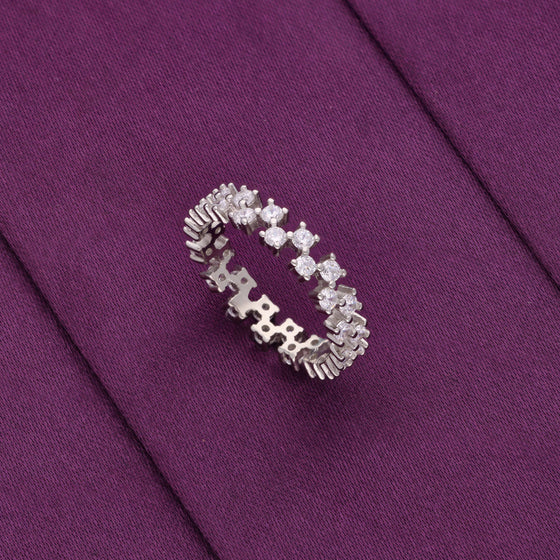 Luminous Eternity Sterling Silver Band