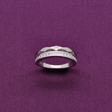  Elegant Sterling Silver Diamond Band Ring