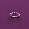 Elegant Sterling Silver Diamond Eternity Band