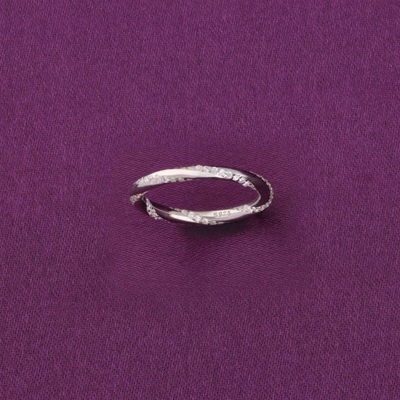 Chic Twisted Sterling Silver Ring