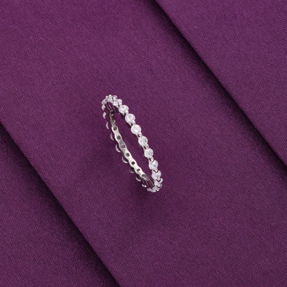 Elegant Sterling Silver Eternity Band