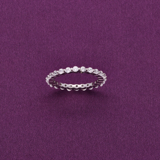 Elegant Sterling Silver Eternity Band