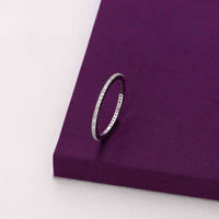 Ultra-thin eternity silver band ring