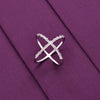 Elegant Crisscross Silver Ring