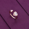 Twin Hearts Sterling Silver Promise Ring