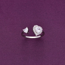  Twin Hearts Sterling Silver Promise Ring