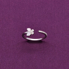  BUTTERFLY SPARKLE SILVER CASUAL MINIMAL RING