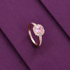 Sterling Silver Pink Solitaire Minimal Ring