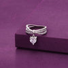 Heart Solitaire Drop Minimal Ring