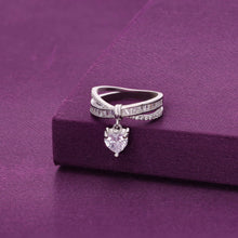  Heart Solitaire Drop Minimal Ring