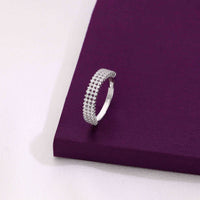 Classic diamond eternity band set in sterling silver
