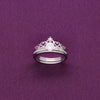 Crown Solitaire Silver Ring