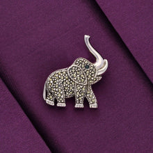 Aesthetic Elephant Silver Brooch