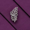 Oxidized Stylish Leaf Silver Brooch