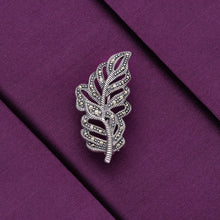  Oxidized Stylish Leaf Silver Brooch