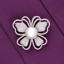  Butterfly Sparkle Silver Brooch Pin