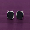 Men’s Sterling Black Octagon Silver Cufflinks