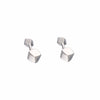 Men's Solid Statement Silver Cufflinks