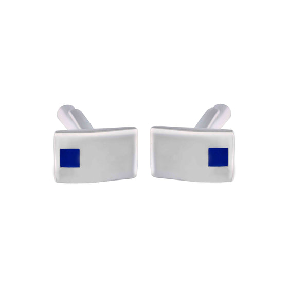 Men's Minimalistic Silver Cufflinks