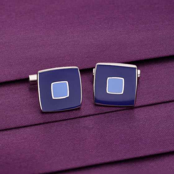 Blue Majesty Silver Cufflinks