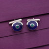 Deep Blue Classic Radiance Silver Cufflinks