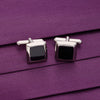 Black Tie Affair Silver Cufflinks