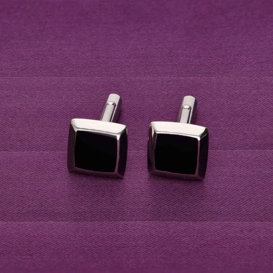 Black Tie Affair Silver Cufflinks