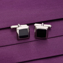  Black Tie Affair Silver Cufflinks