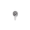 Oxidized Classic Flower Silver Nose Pin