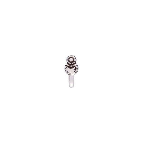 Oxidized Authentic Silver Nose Pin