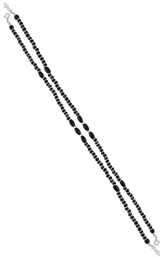 Central Black Trilogy Silver Nazaria Anklet