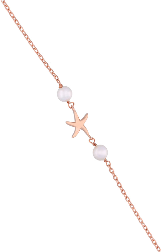 Pearly Delight Silver Anklet