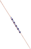 Ultra(white & marine) Evil Eye silver Anklet