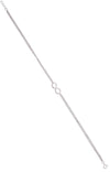 Double Strand Single Infinity Silver Anklet