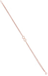 Double Strand Single Infinity Silver Anklet