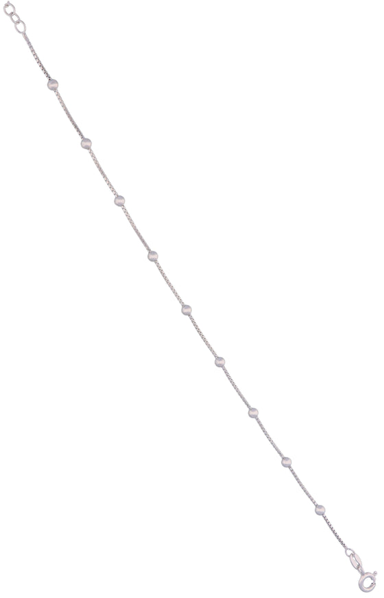 Argent Spheres Silver Anklet