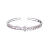 Sparkling Treasure Zircon Silver Bangle Bracelet