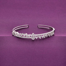  Sparkling Treasure Zircon Silver Bangle Bracelet